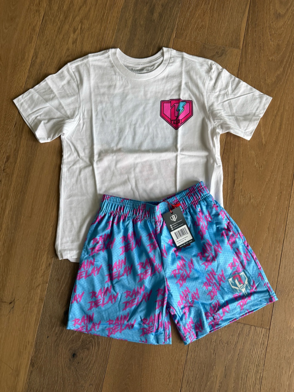 Baseball Lifestyle 101 - Rain Delay Youth Shorts/Shirt - Size YM- NEW WITH TAGS